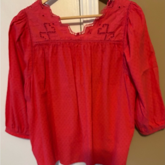 Crown & Ivy Red Embroidered Blouse - Picture 5 of 5